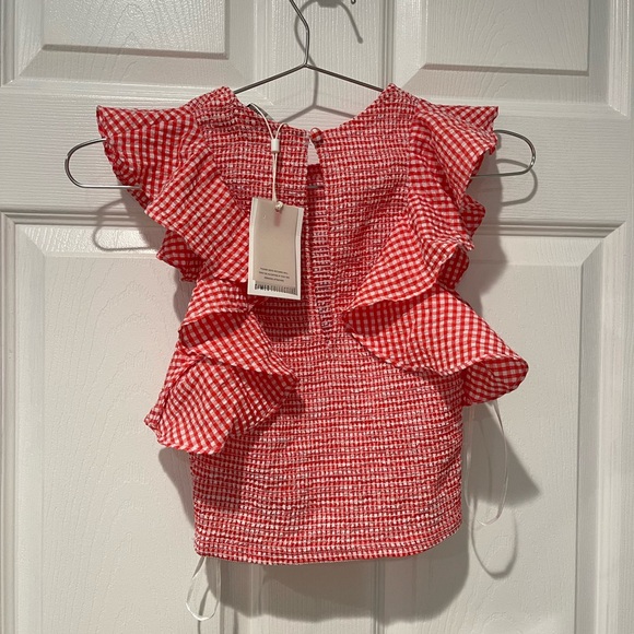 NWT C/MEO Collective Women's Pink and Red Crop Top - Picture 5 of 5